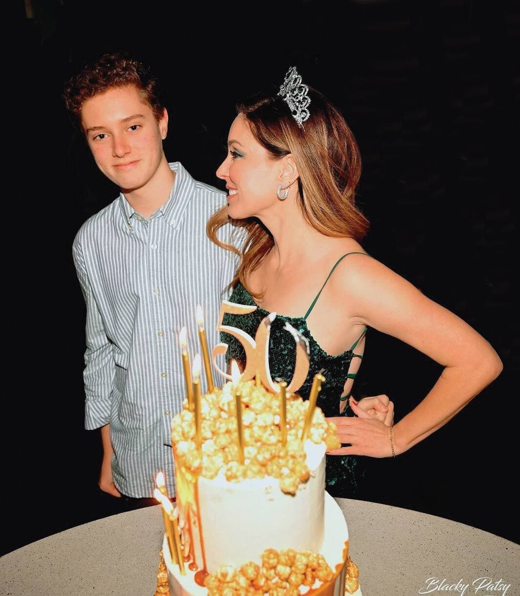 Avec son fils Simon.