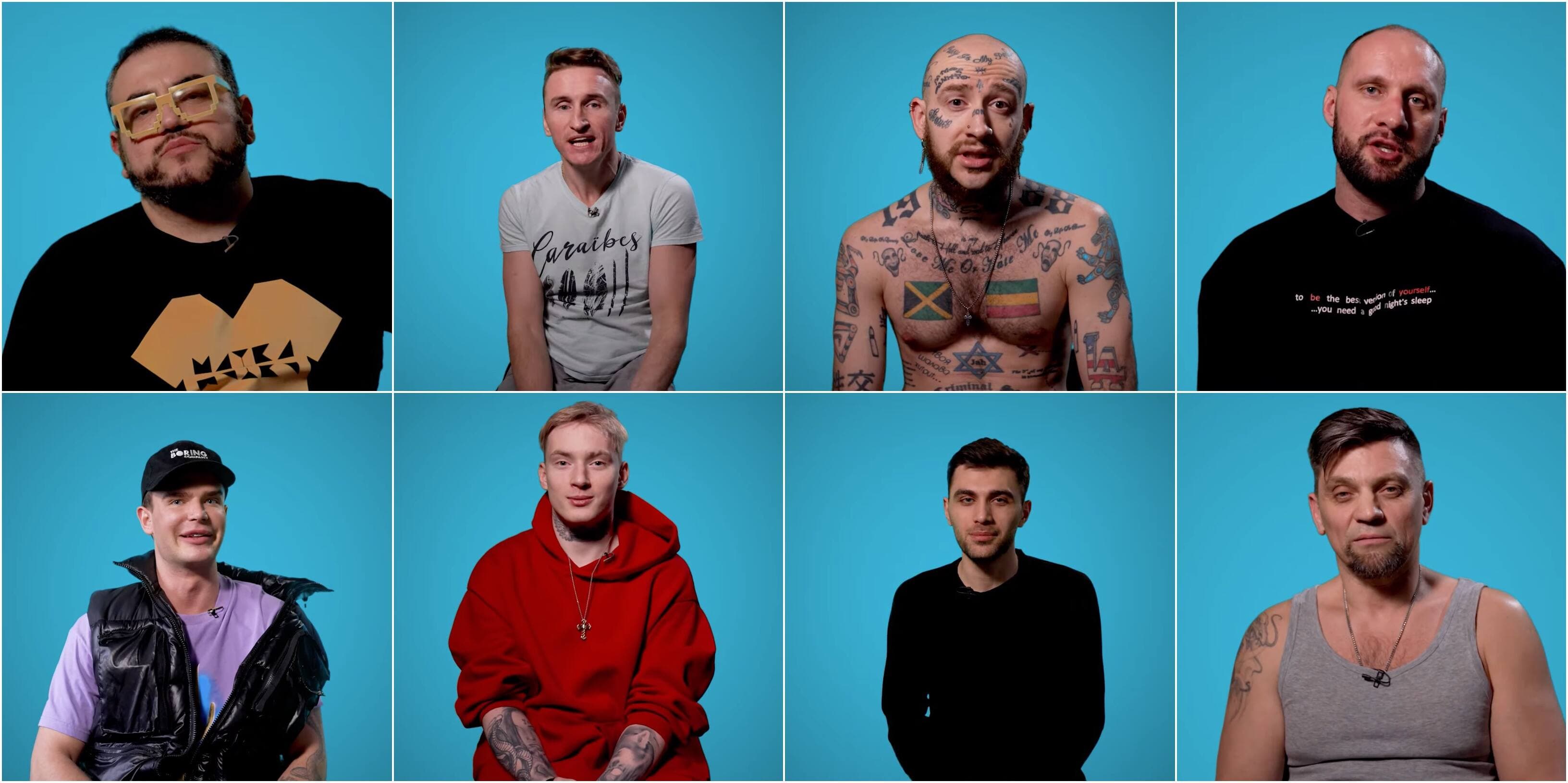 Les huit participants de la téléréalité Je ne suis pas gai. Seul un d'entre eux est homosexuel et doit être éliminé.