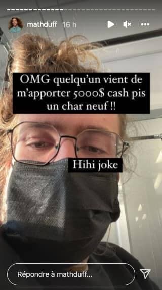 Captures d'écran / Instagram Mathieu Dufour