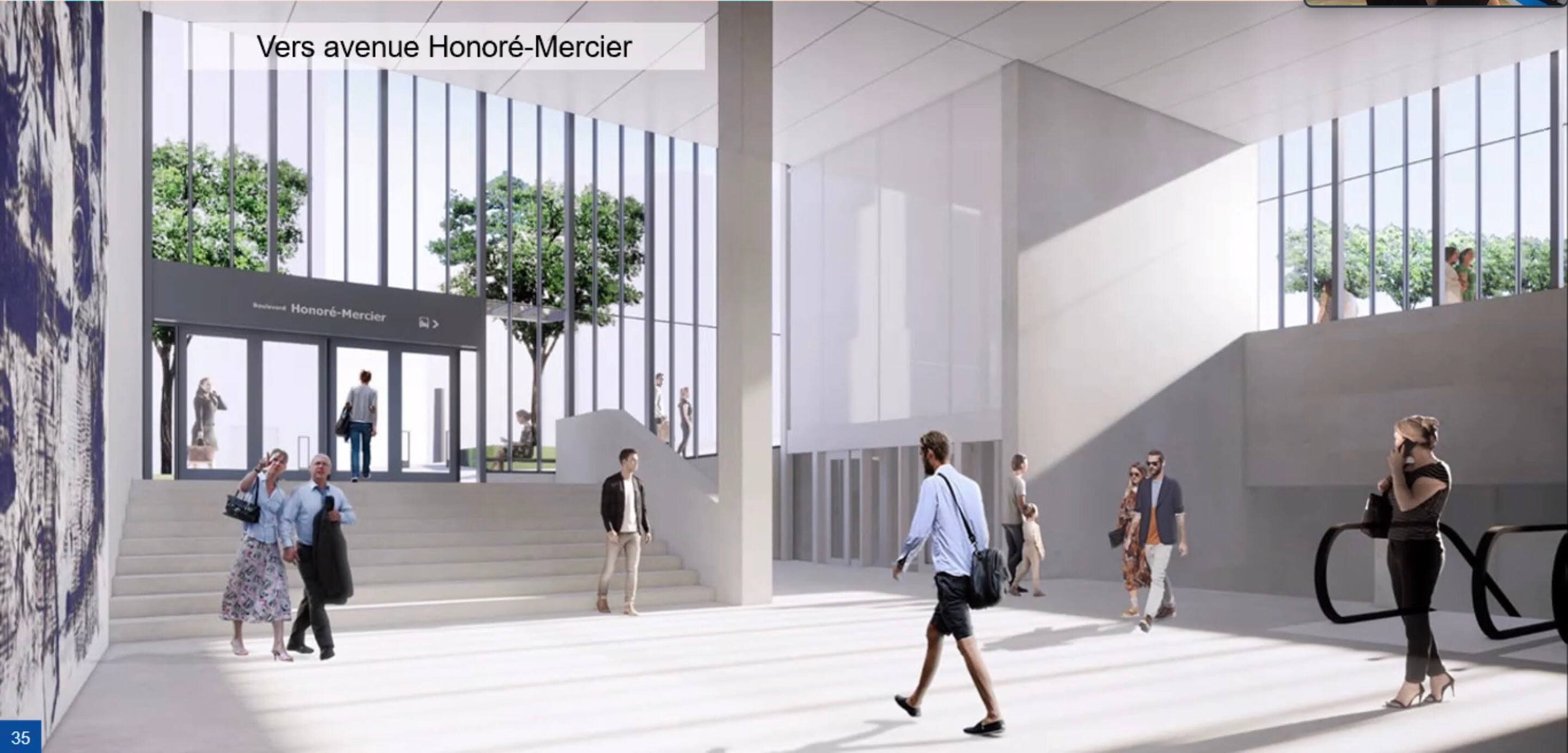 La station D'Youville (photo) et la station de la Colline parlementaire feront place à la lumière naturelle.