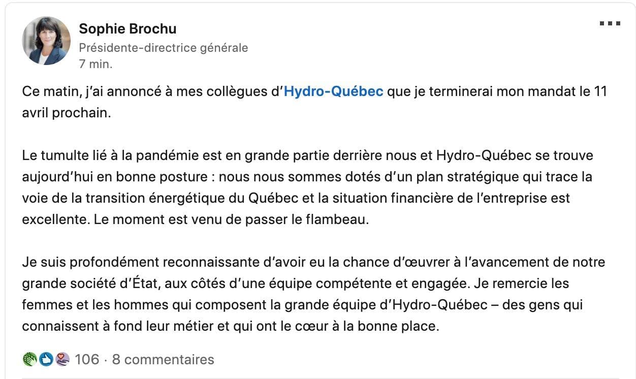 Capture d'écran LinkedIn