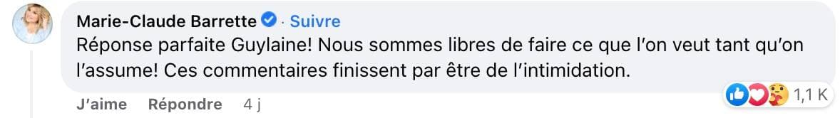 Capture d'écran Facebook