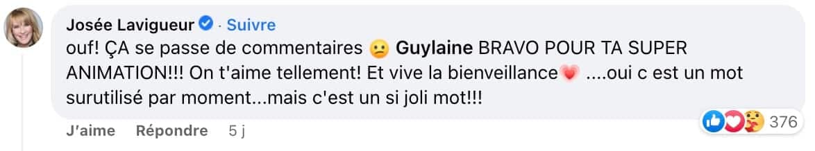 Capture d'écran Facebook