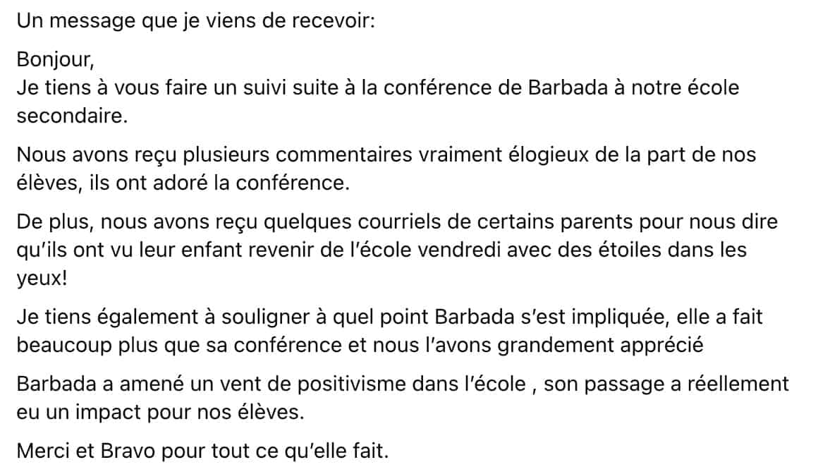 Capture d'écran Facebook