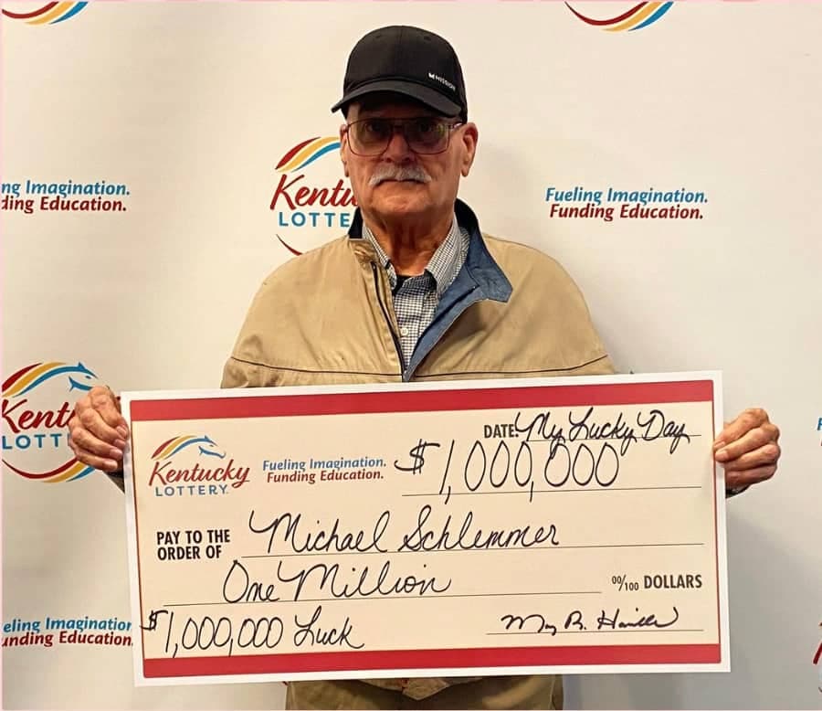 Le gagnant Michael Schlemmer d’un lot de 1 million $ US