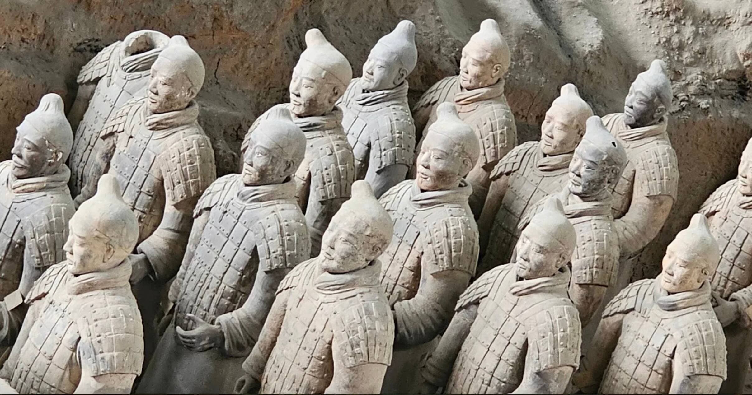 L’armée enterrée de terre cuite, en Chine.