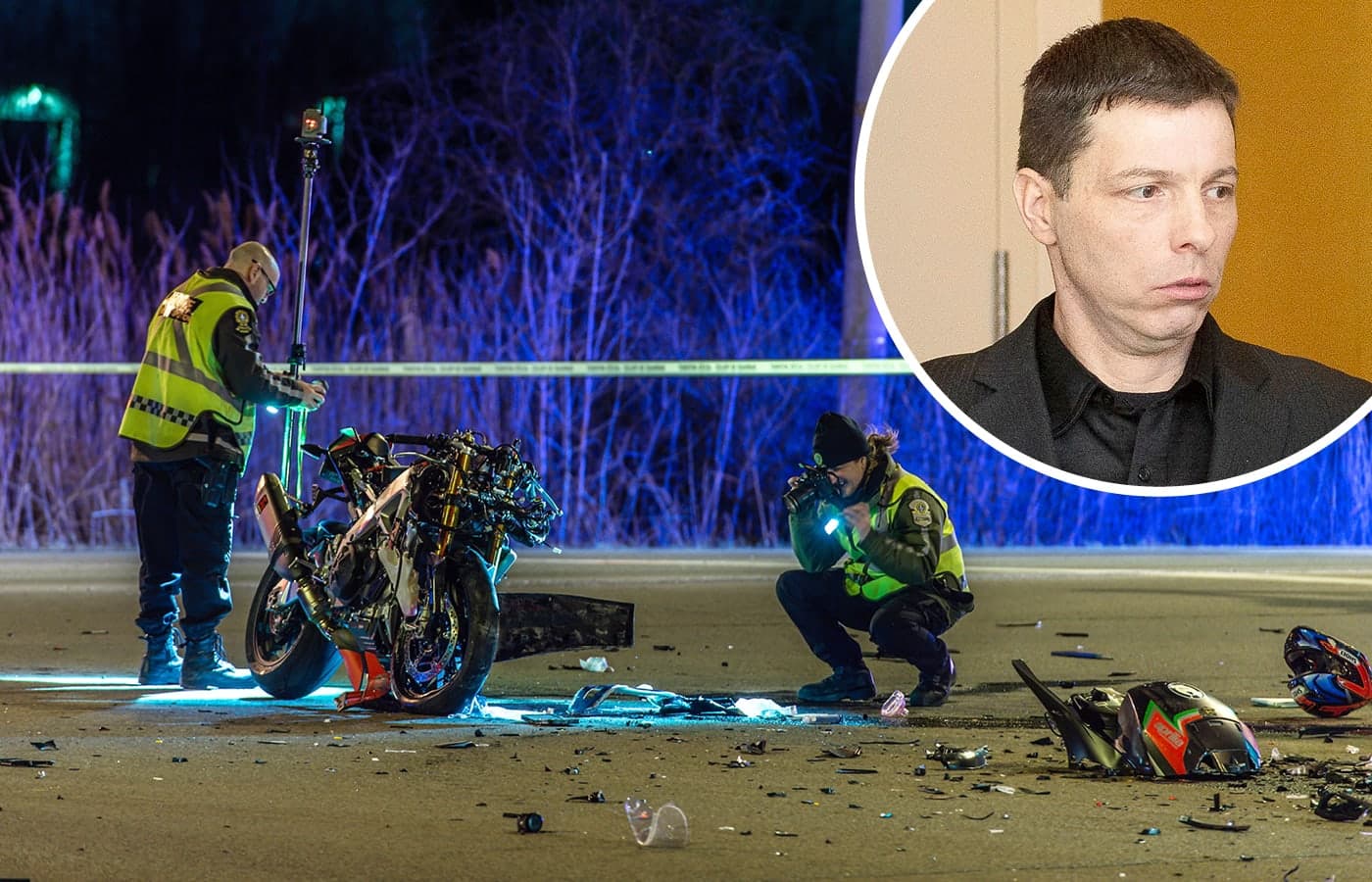 Christian Patrick Dauphinais (médaillon) a pris le chemin de la prison mercredi pour avoir percuté à mort Frédéric Cardinal, le soir du 30 mars 2021, à Châteauguay.