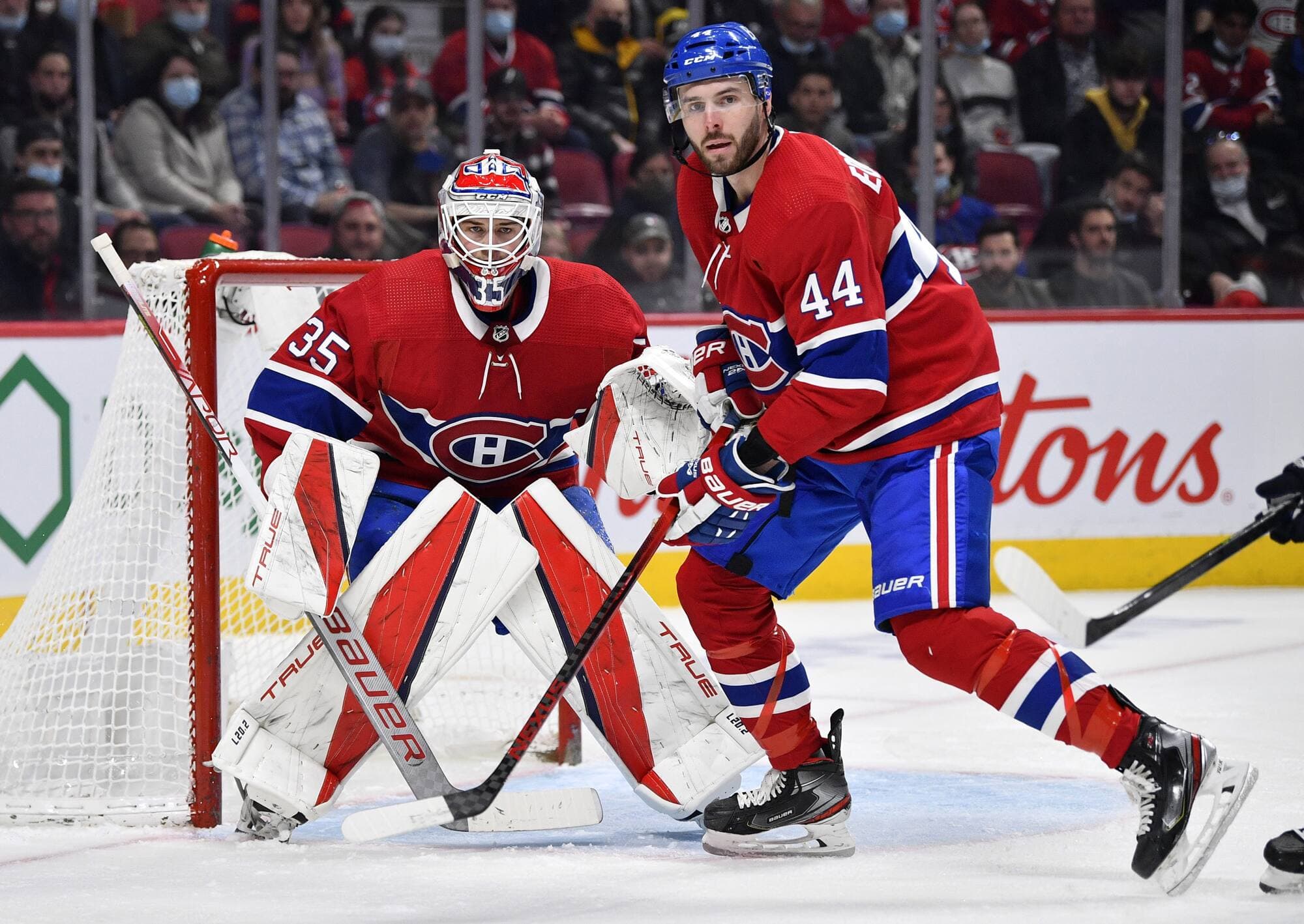 Le défenseur Joel Edmundson, en action ici en avril dernier, n’a pas enfilé l’uniforme bleu, blanc et rouge lors des matchs préparatoires ni réguliers.