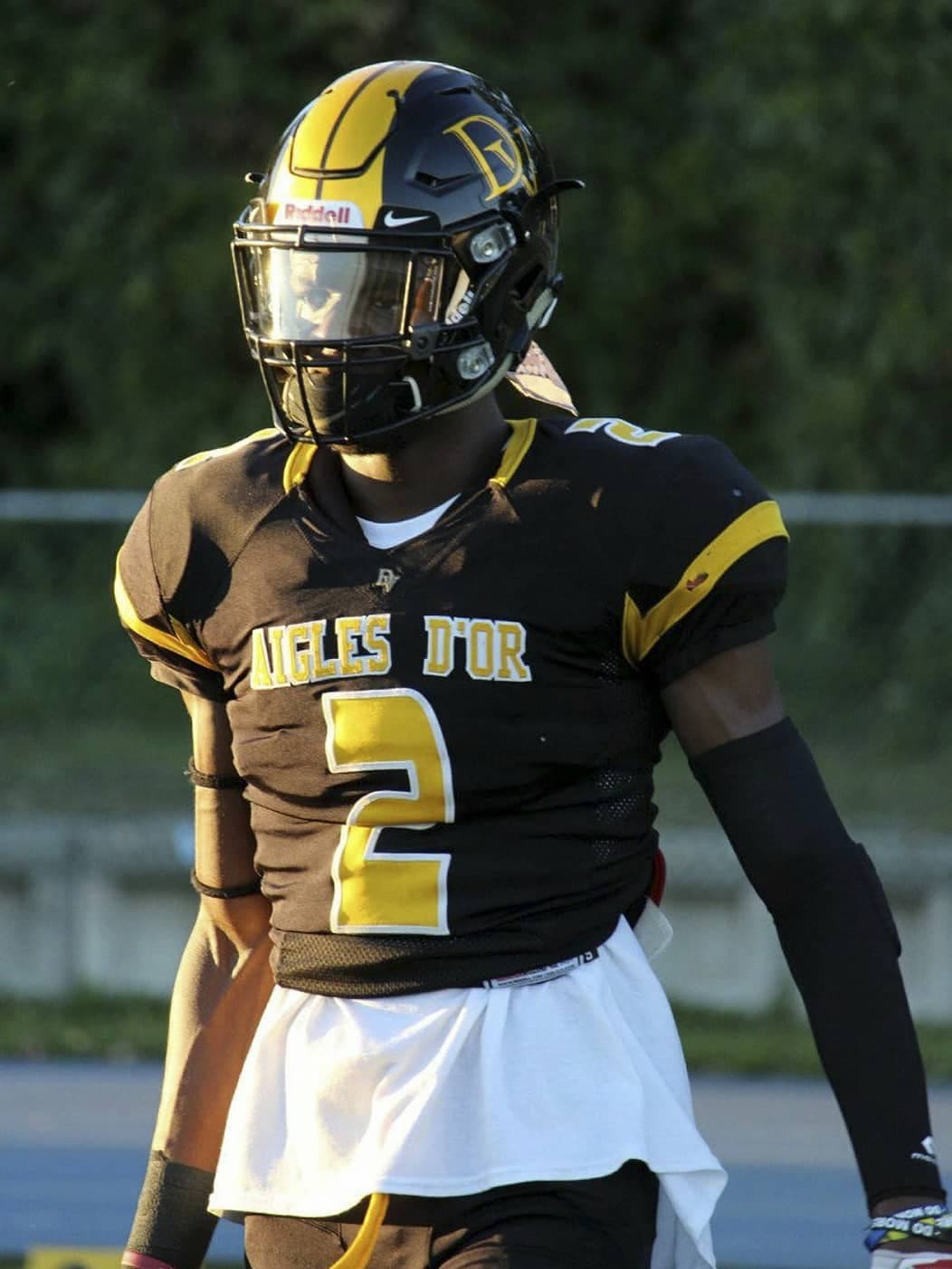 Damien Alford, à l'époque où il jouait pour les Aigles d'or de l'école secondaire Dalbé-Viau, à Lachine.