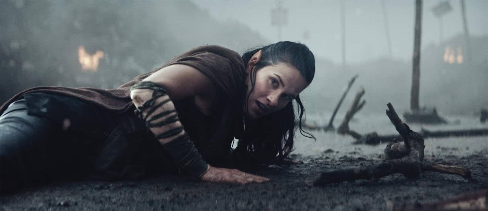 La comédienne était en vedette dans une pub du service Helix de Vidéotron. Elle y joue une elfe guerrière.