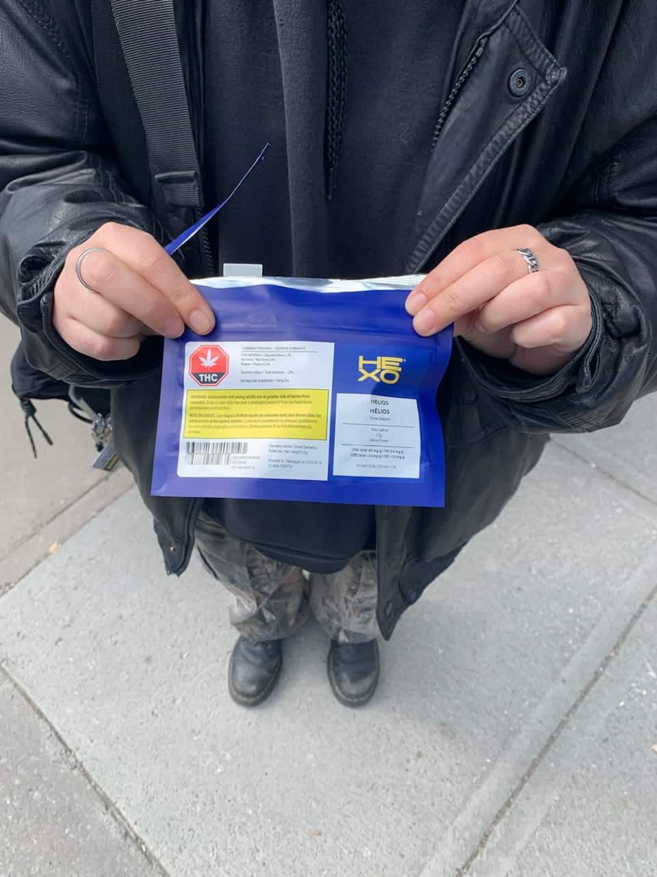 Le cannabis Hélios Snow Leopard acheté par Adriana.