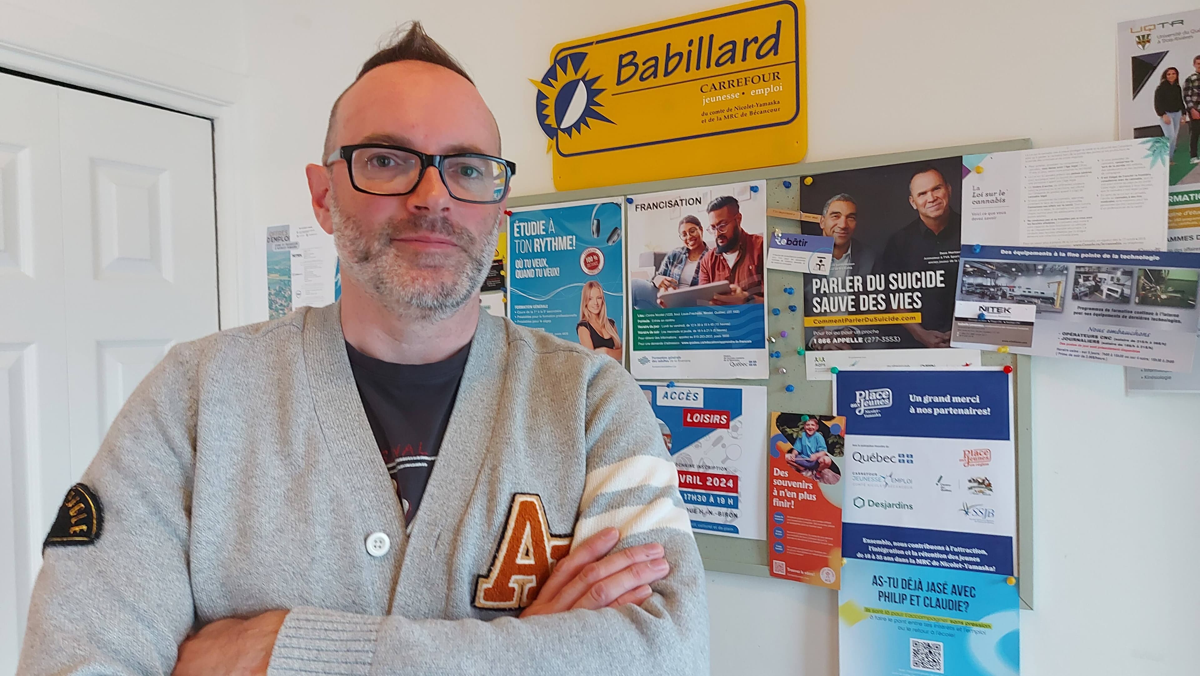 Maxime Boisvert, agent de Place aux jeunes de la MRC de Bécancour