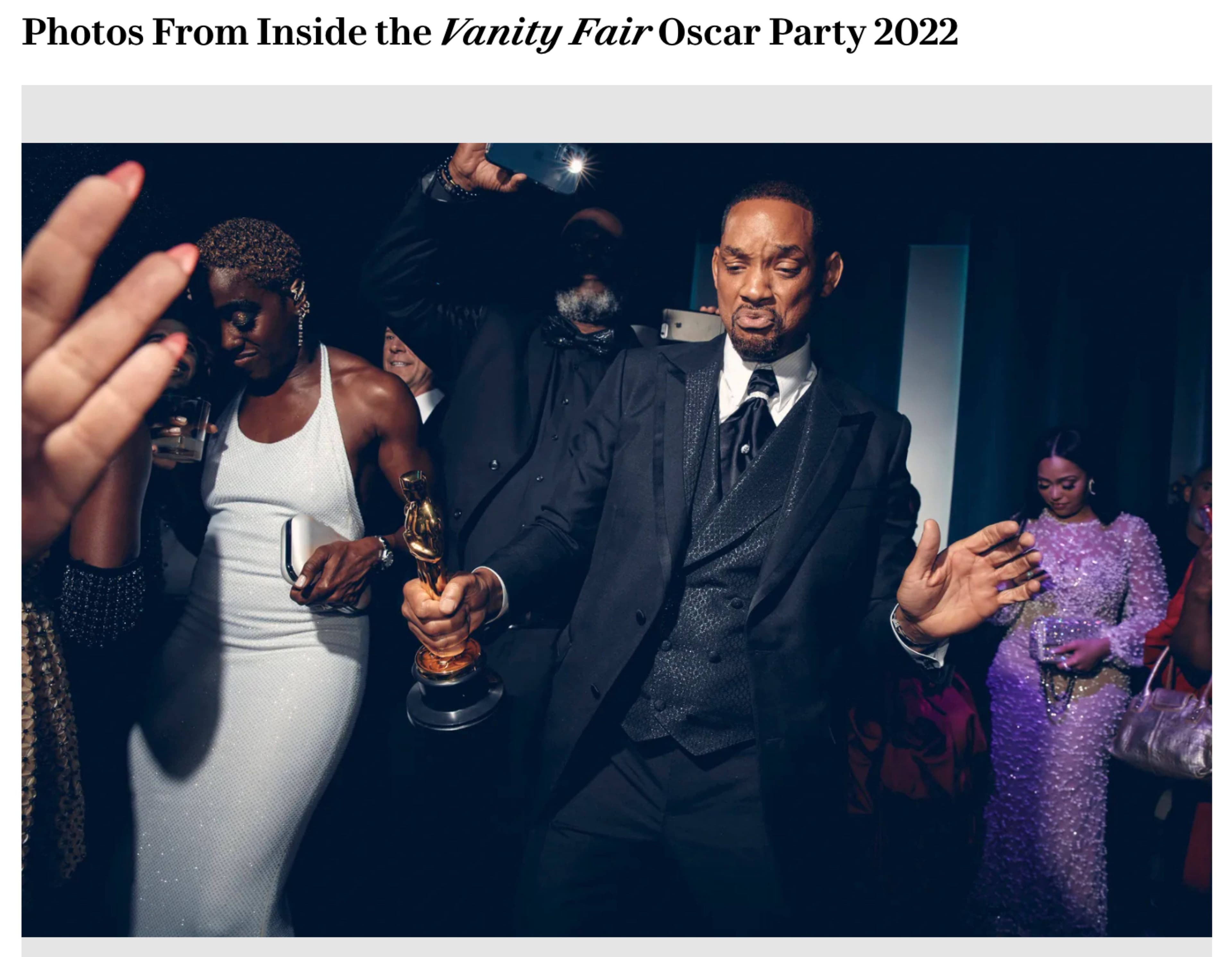 Kevin Mazur tirées du site web de Vanity Fair