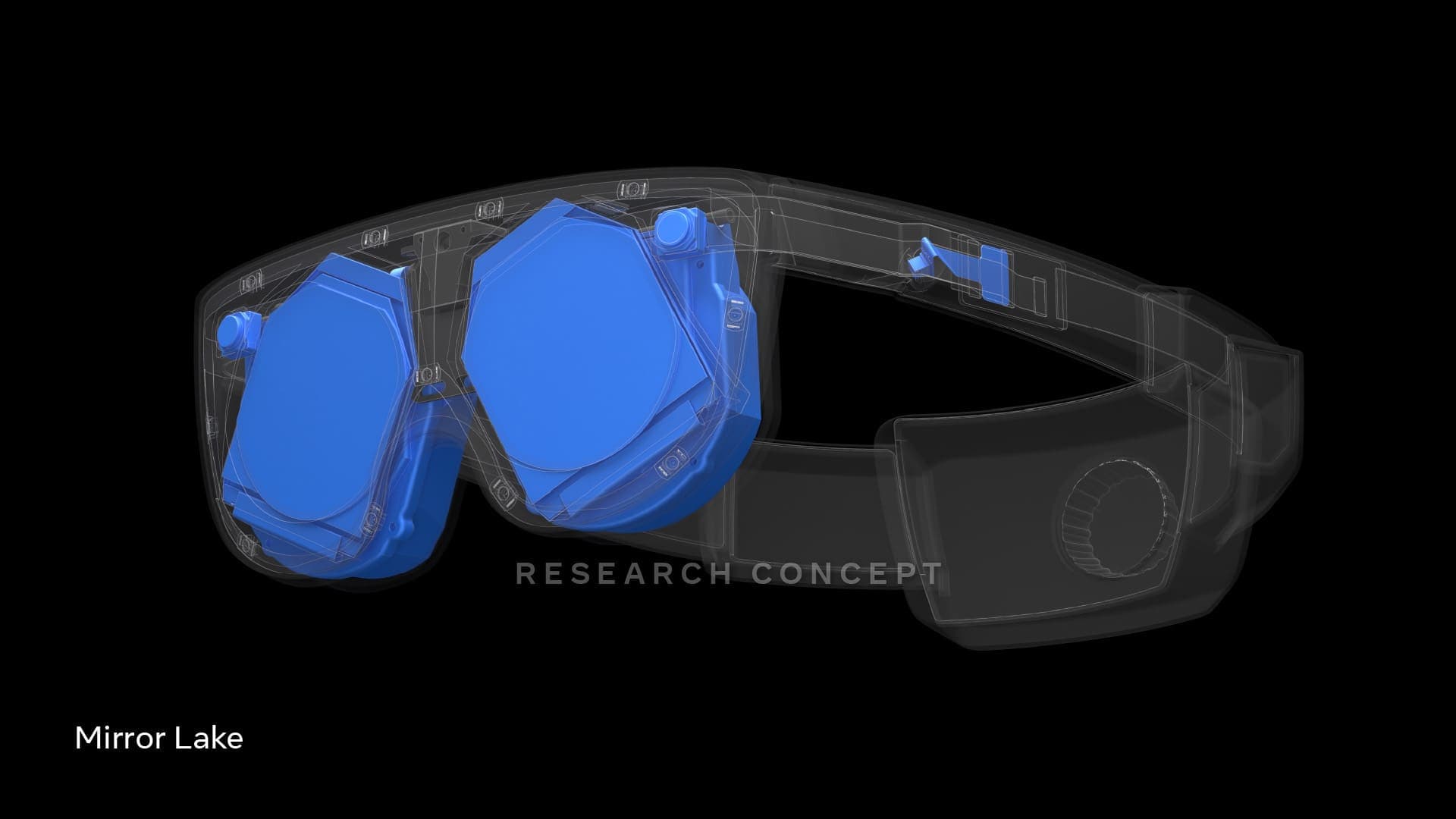 Le concept de casque de réalité virtuelle Mirror Lake.