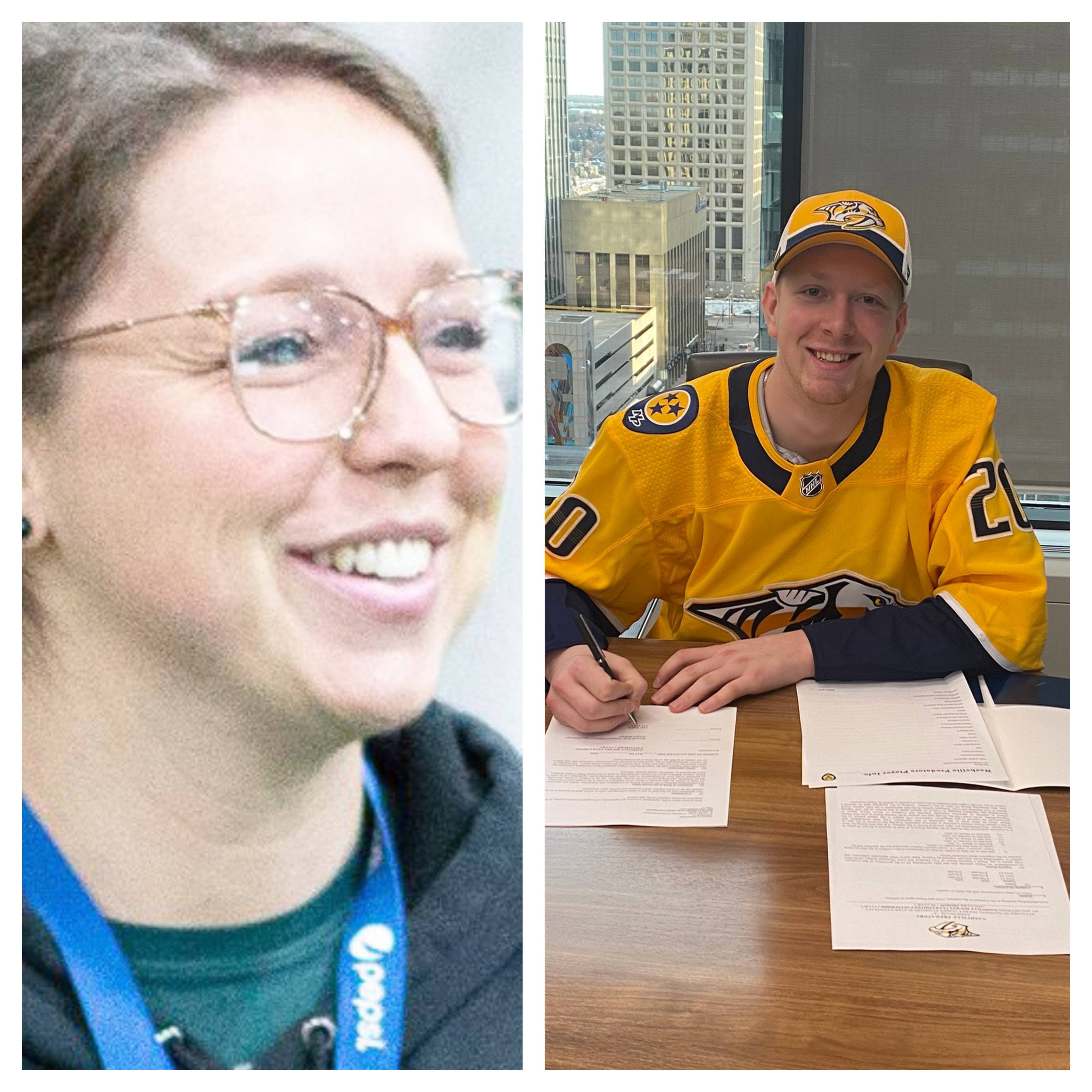 Catherine Raîche (à gauche) et Luka Prokop (à droite)