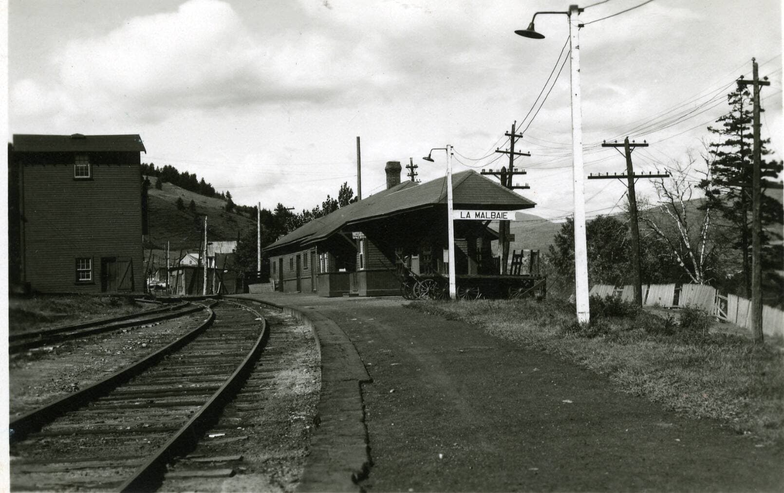 La gare de La Malbaie, vers 1930.