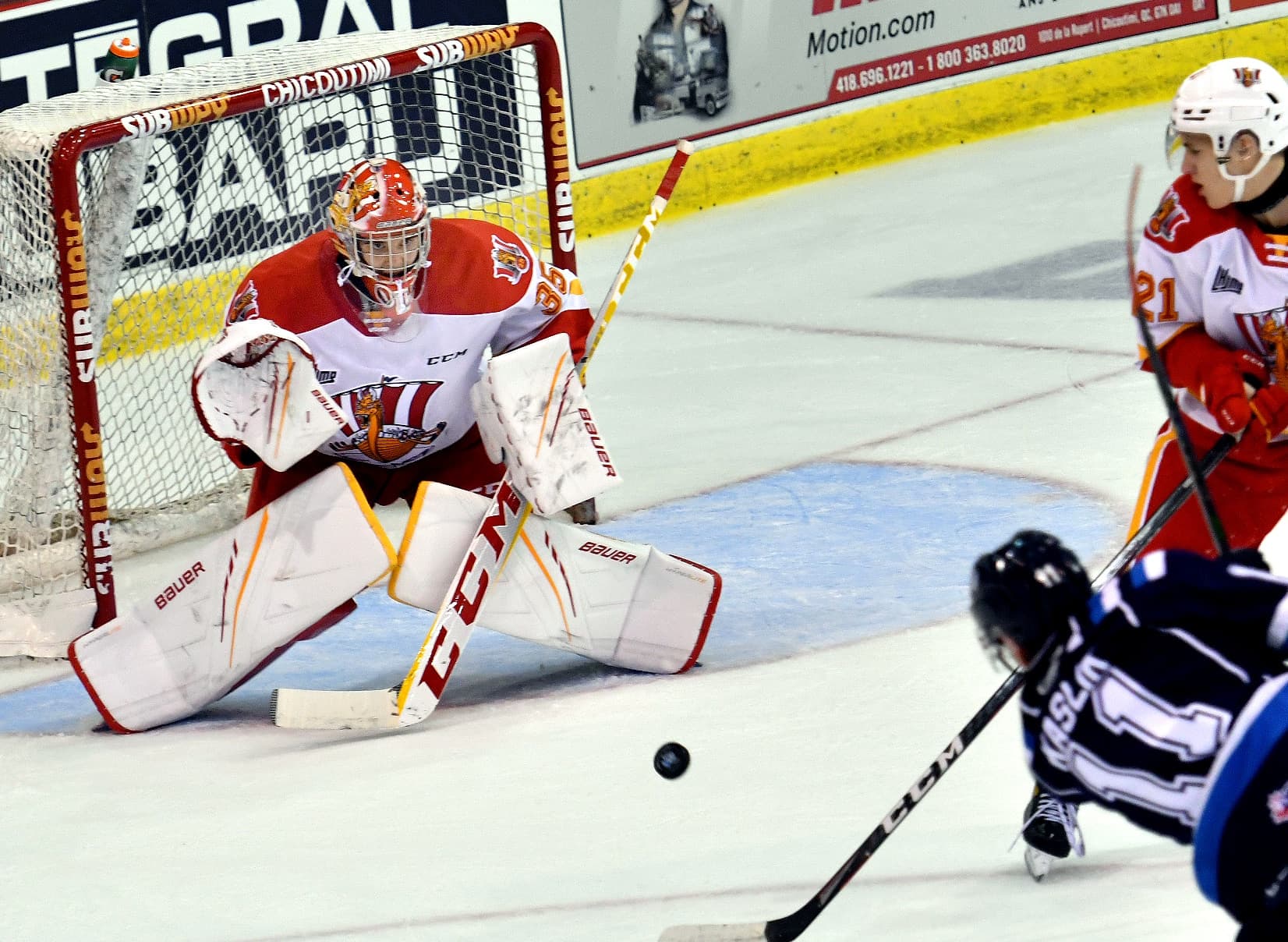 Le match opposait les deux dernières équipes au classement de la division Est de la LHJMQ.