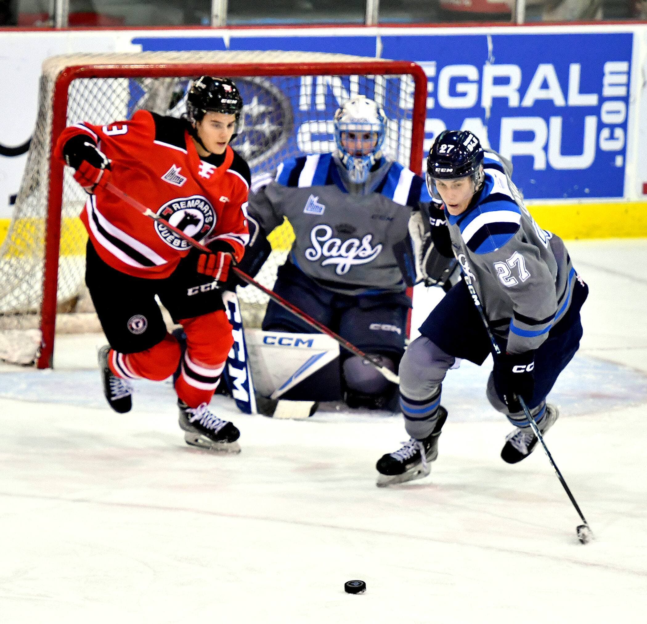 Défaite des Remparts de 5 à 4 face aux Saguenéens de Chicoutimi, le vendredi 10 février, 2023.