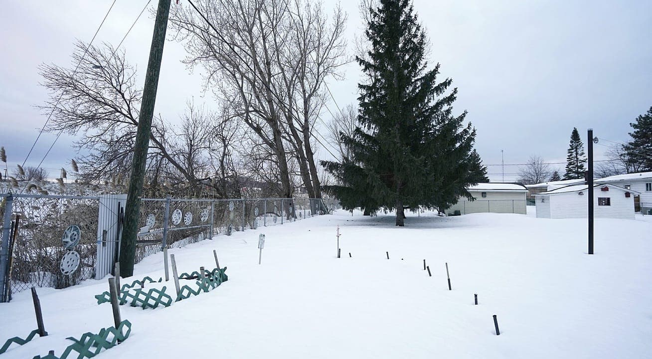 La cour arrière de la résidence de Miguel Tomas.