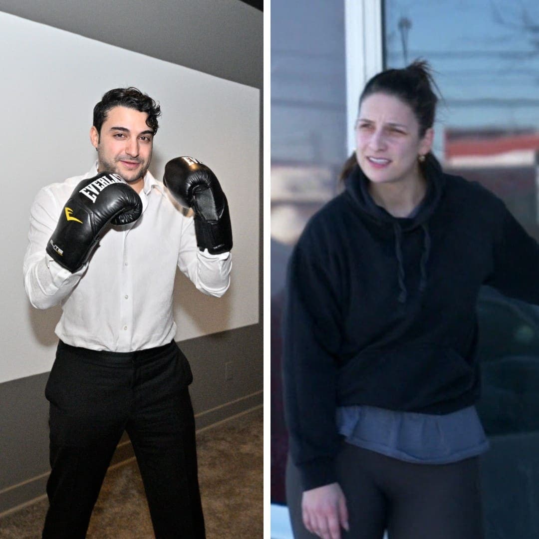 À gauche, James William Awad en train de s'entraîner avec des gants de boxe. À droite, Sarah Anton, surprise devant l'Astrofit Gym à Laval en 2022, alors que tous les gyms de la province devaient être fermés.