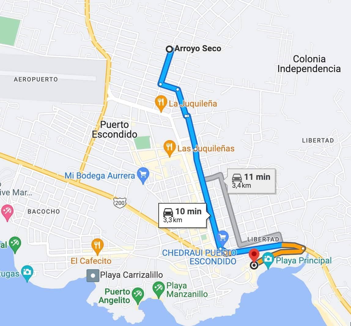 Le corps de Victor Masson a été retrouvé dans un secteur résidentiel, à plusieurs kilomètres au nord des plages de Puerto Escondido.