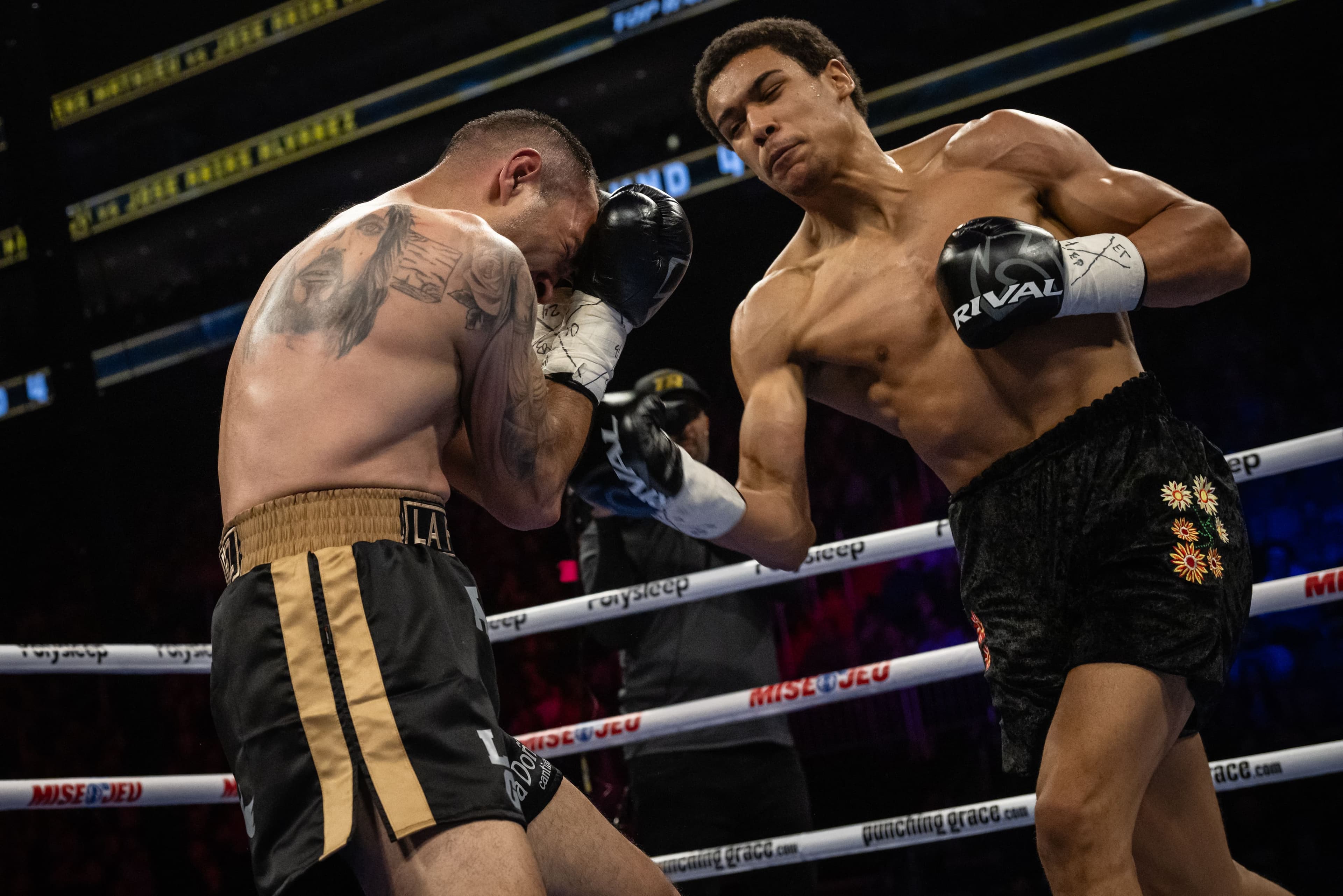 Wilkens Mathieu a fait vibrer le Centre Vidéotron en remportant sa sixième victoire en carrière.