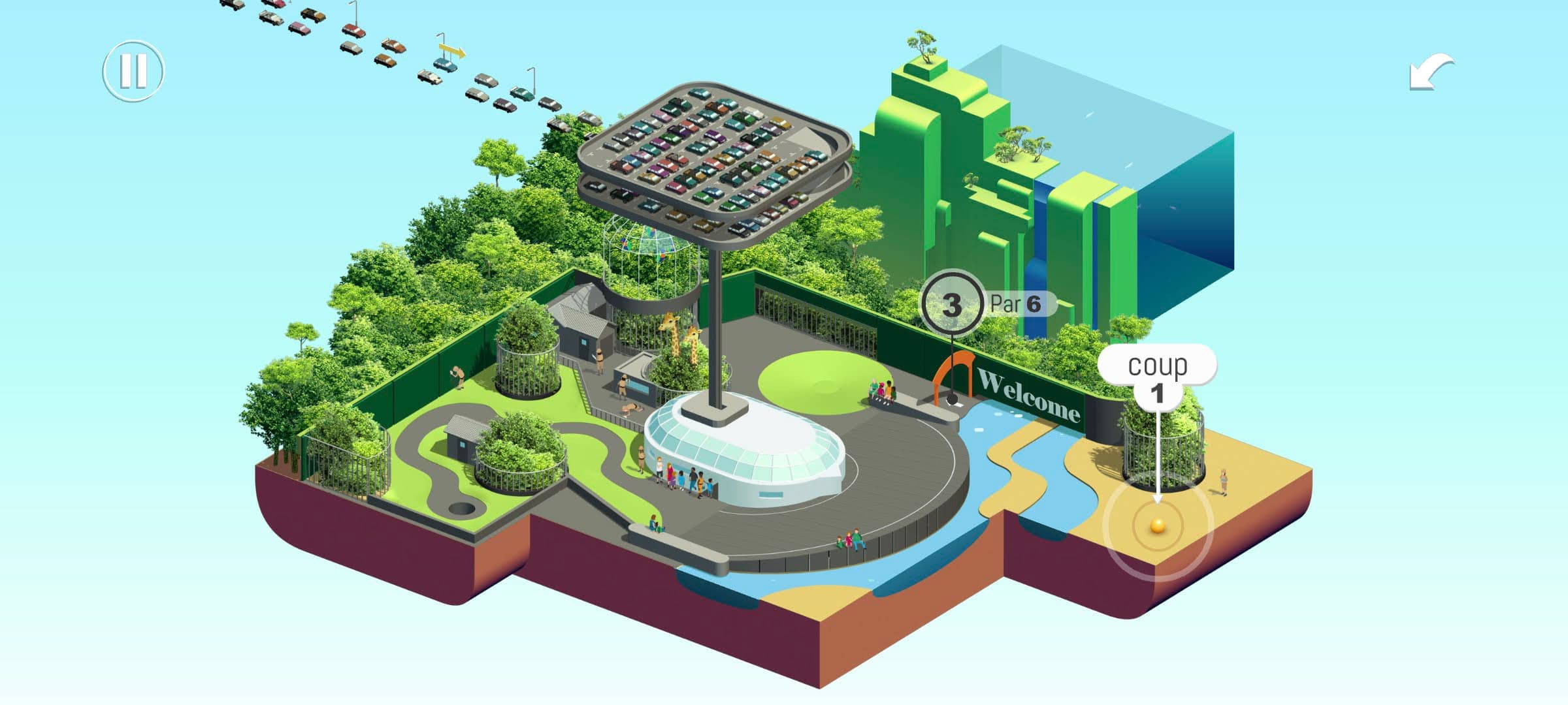 Le jeu mobile Wonderputt Forever.