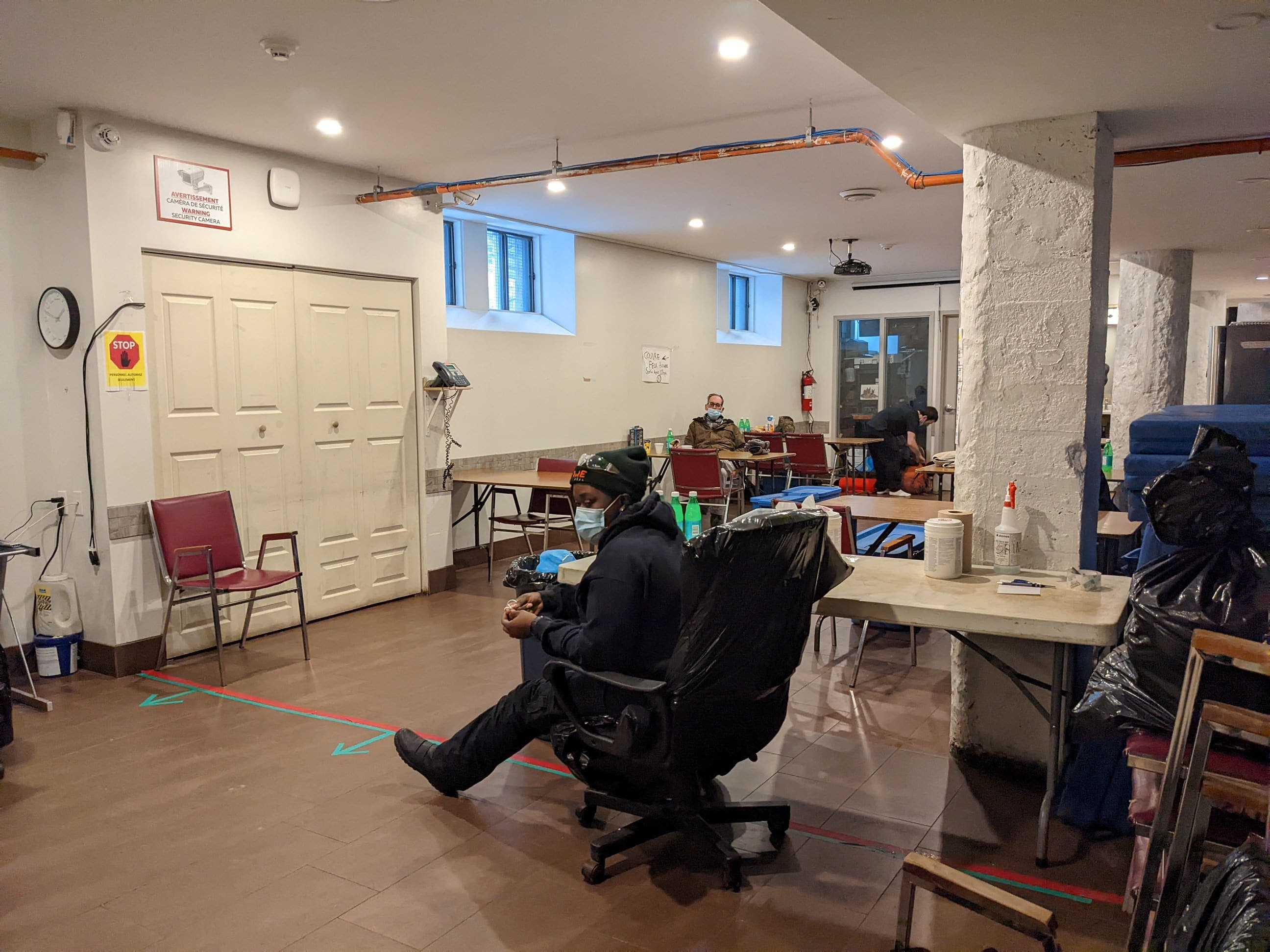 La «zone rouge» où les personnes itinérantes atteintes de la COVID s'isolent