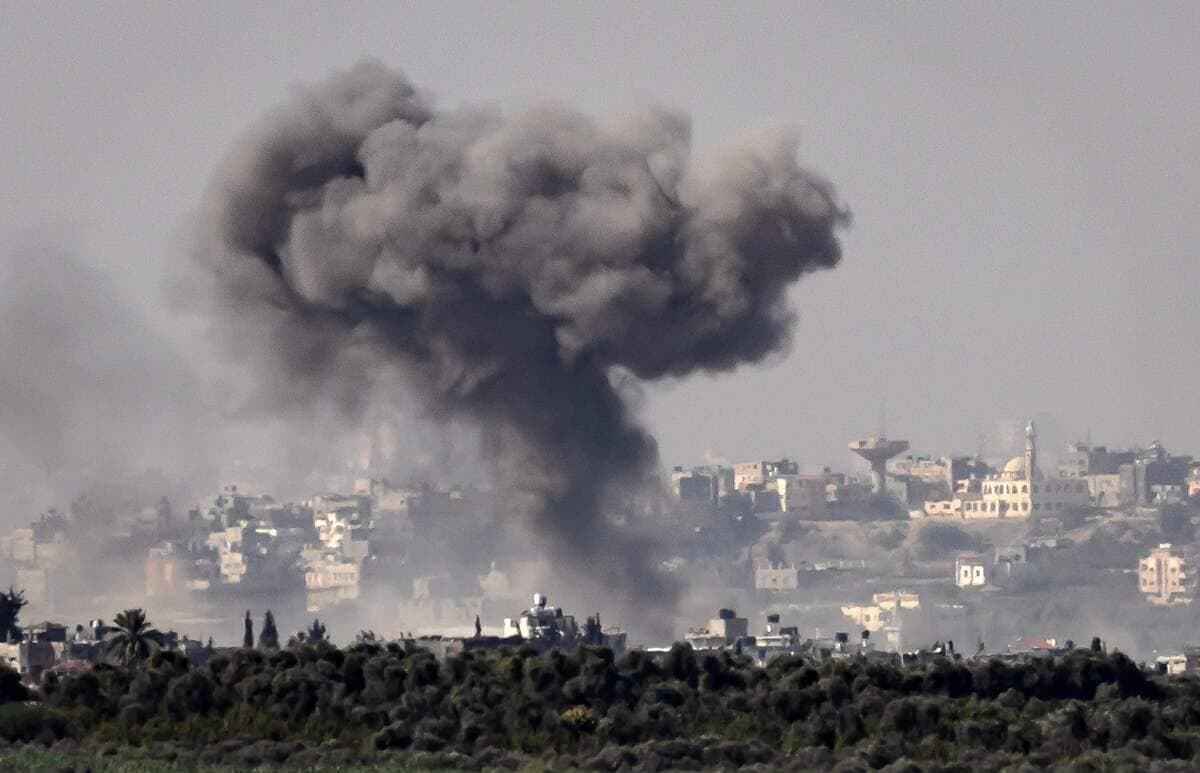 Bombardement sur la bande de Gaza, vue depuis le côté israélien de la frontière, le 3 novembre.