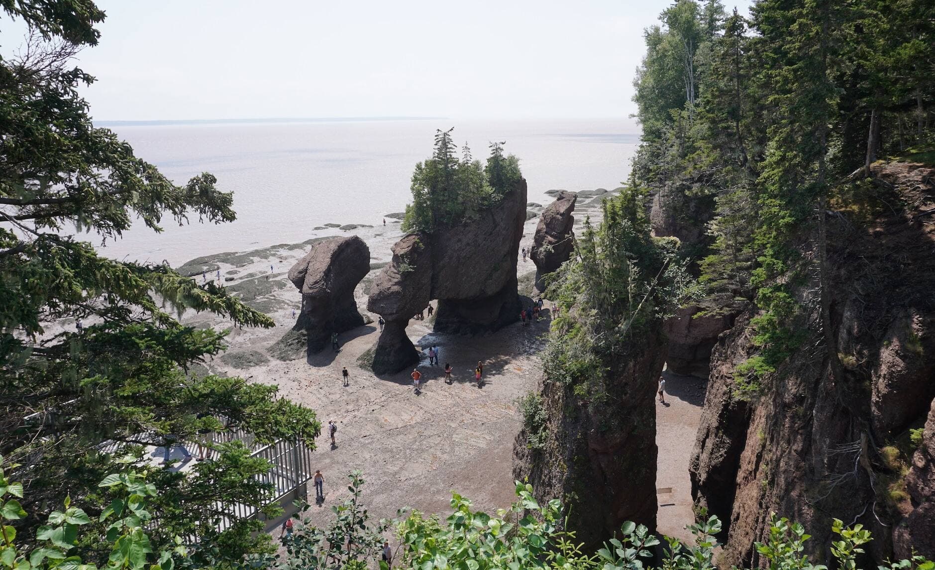 La baie de Fundy, au Nouveau-Brunswick, où la bouteille contenant la lettre de la jeune Française a été découverte.