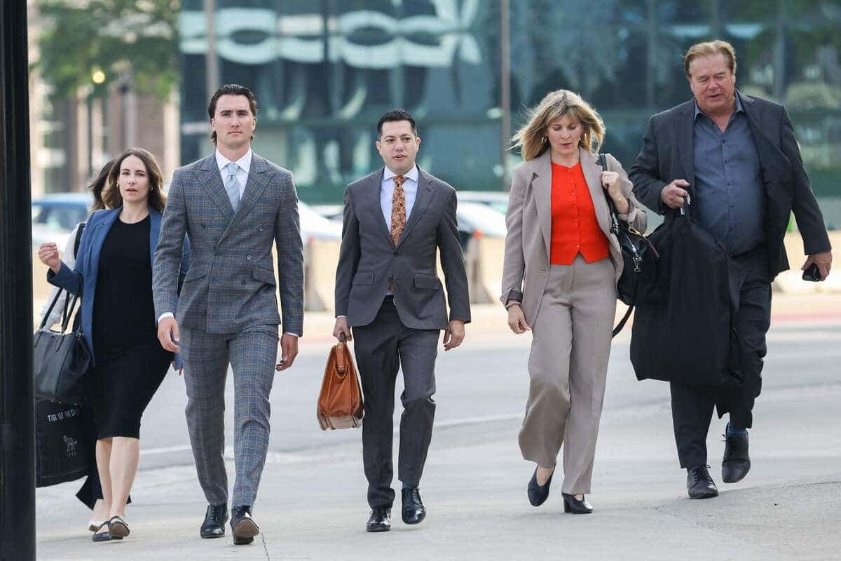 Alex Formenton lors de son arrivée au palais de justice de London, le 24 juillet dernier.