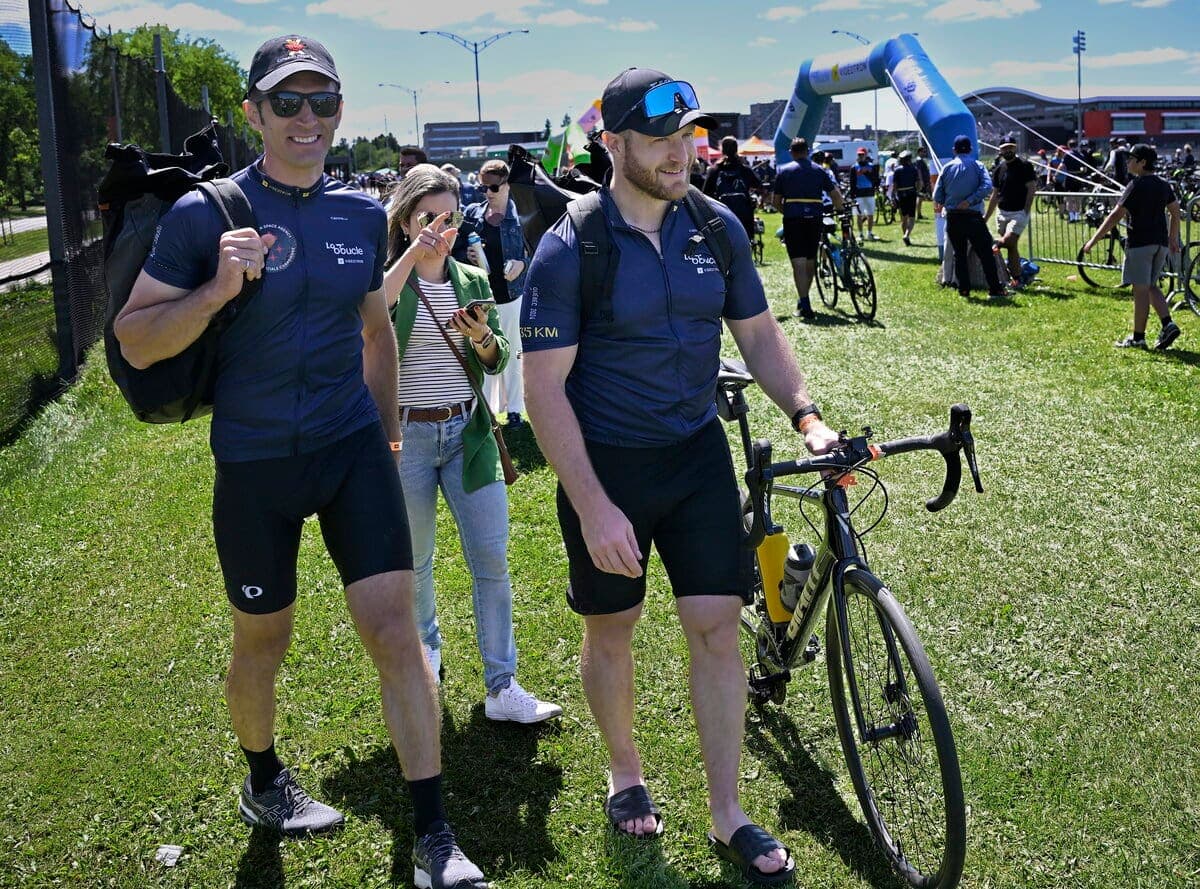 Joshua Kutryk à La Boucle Vidéotron du Grand défi Pierre Lavoie à l’université Laval.