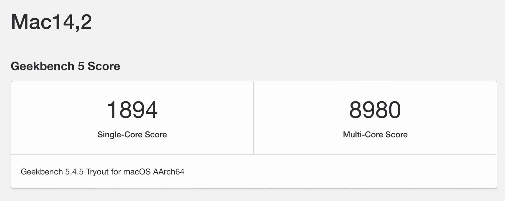 La puce M2 du MacBook Air ne déçoit pas.
