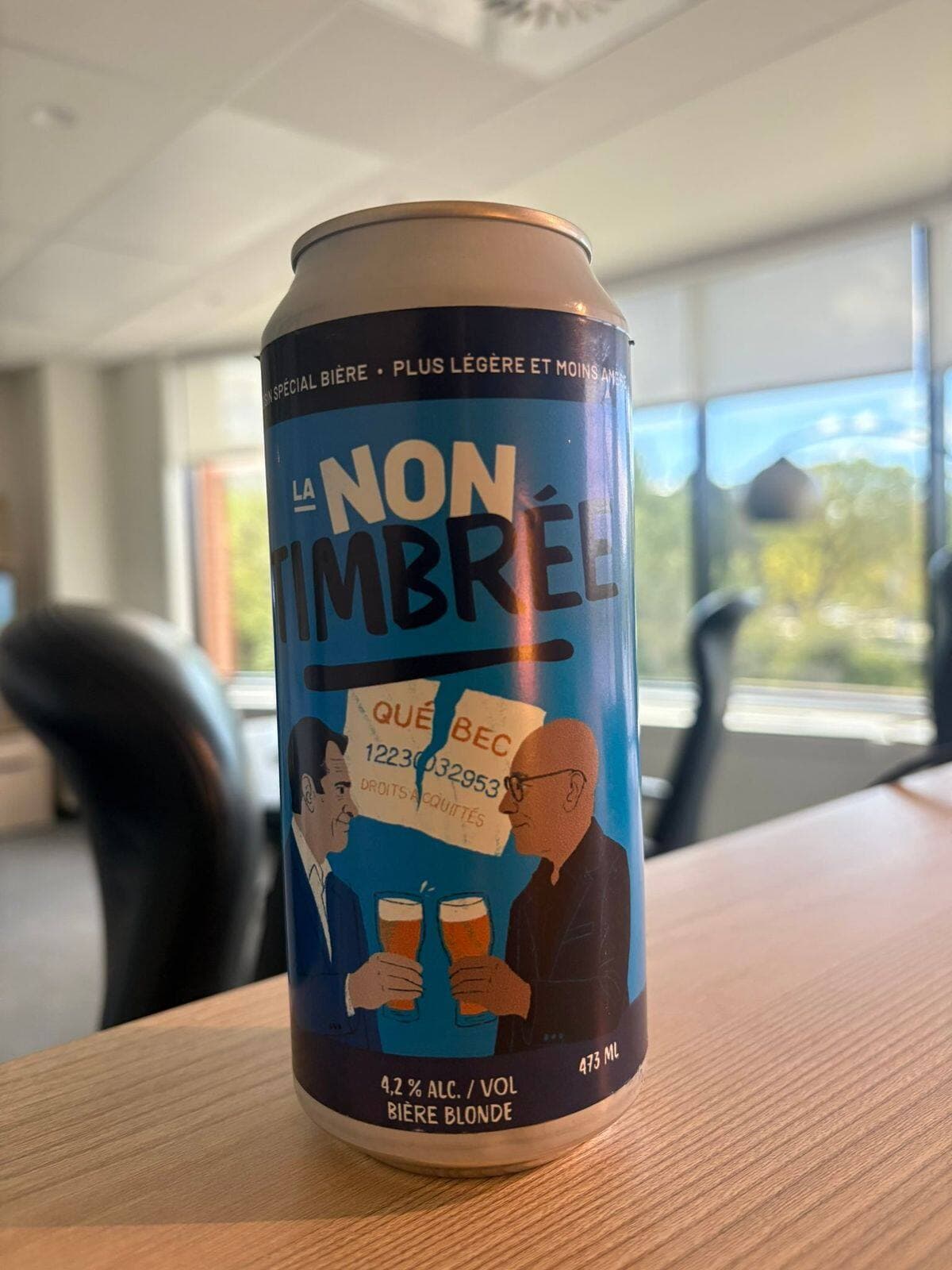 L’Association des microbrasseries du Québec a brassé une bière baptisée «La non-timbrée» pour remercier le ministre Christopher Skeete d’avoir aboli l’obligation de timbrage.