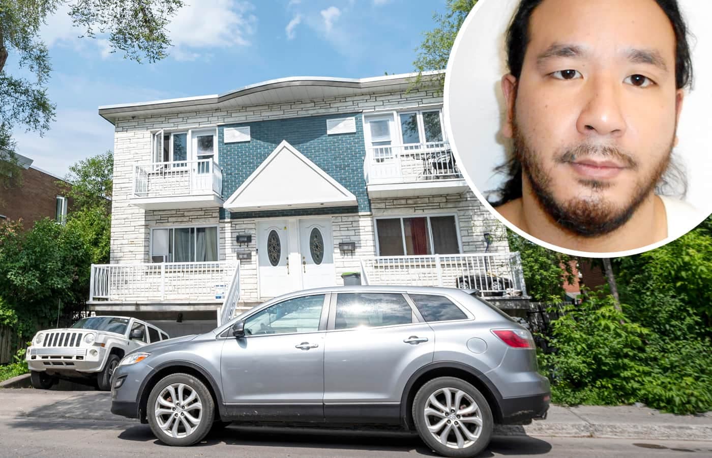 C’est dans cet immeuble de l’avenue Pothier à Montréal que l’organisation criminelle aurait été dirigée par Emmanuel Puthyra Roy (en médaillon).