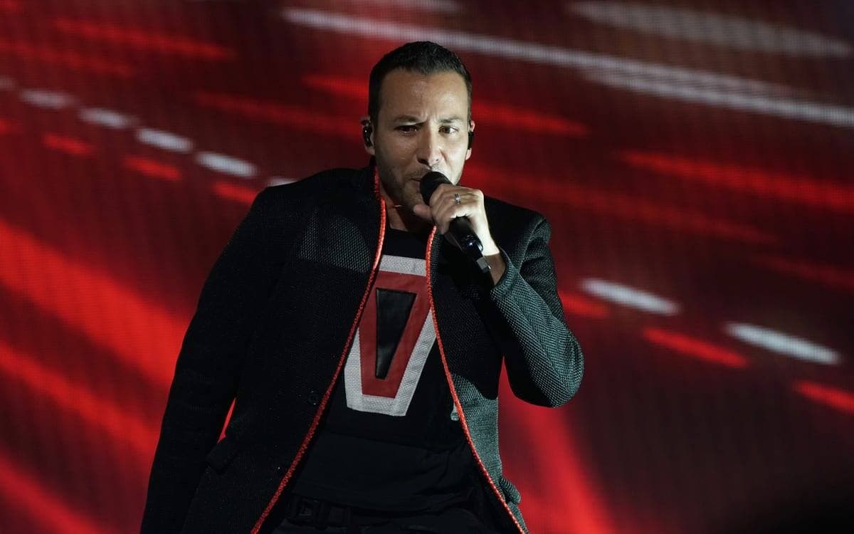 Howie D en concert avec les Backstreet Boys au Centre Bell, à Montréal, en 2019.