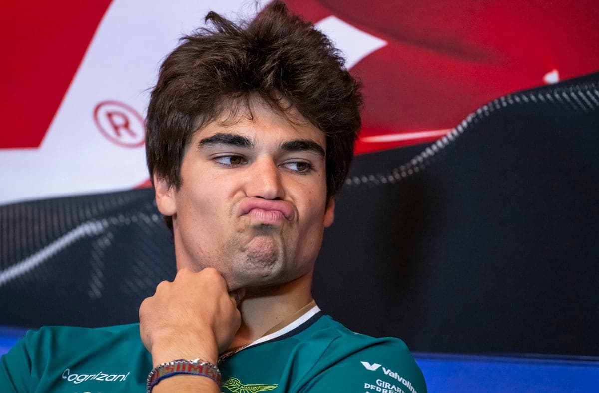 #18 LANCE STROLL (Aston Martin Aramco Cognizant F1) dans le cadre de la conférence de presse des pilotes lors du Grand Prix du Canada au circuit Gilles-Villeneuve à Montréal le jeudi 6 juin 2024. PHOTO MARTIN CHEVALIER