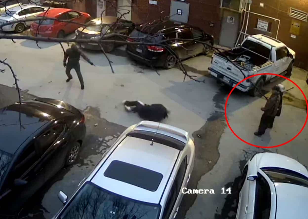 Un couple de personnes âgées passant tout près | capture d'écran