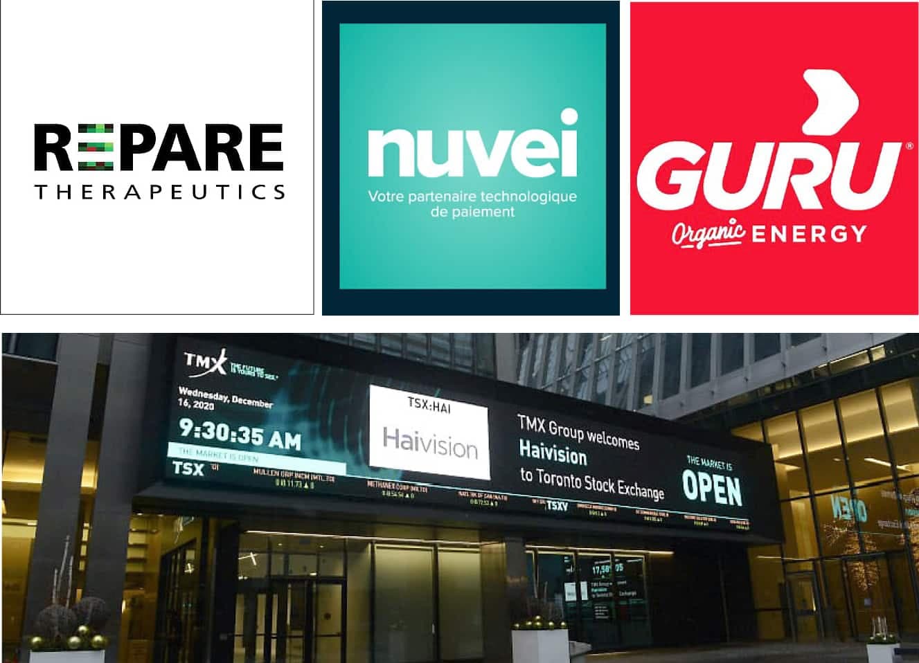 Les firmes Repare Therapeutics, Nuvei, Guru et Haivision ont fait leur entrée en Bourse en 2020.