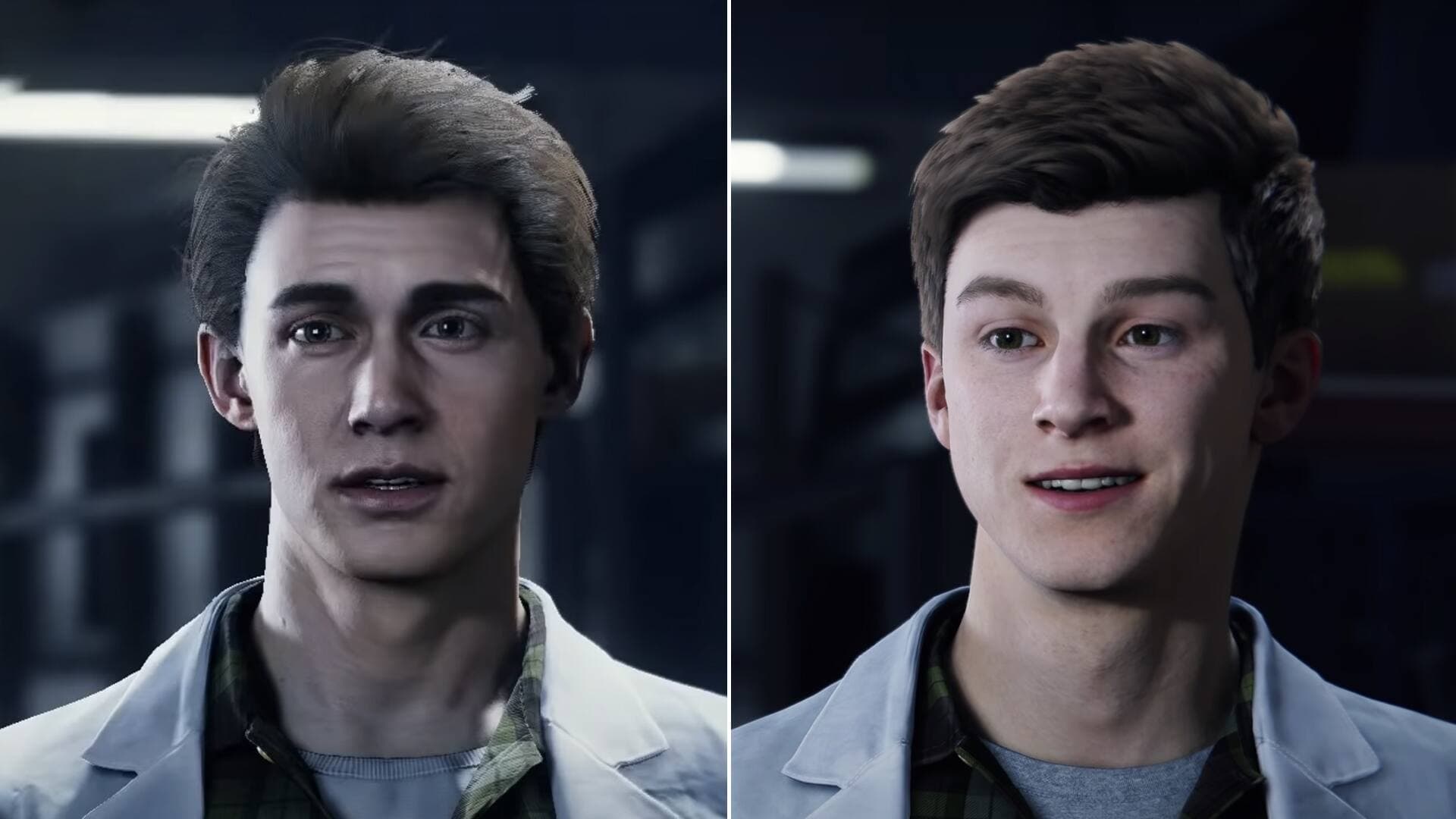 Le visage de l’acteur John Bubniak (à gauche) sera remplacé dans la mouture PS5 par celui du mannequin Ben Jordan (à droite).