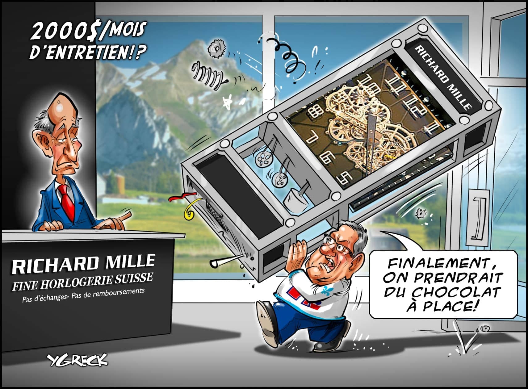 Tout un débat autour du cadeau de la Suisse en 2015.