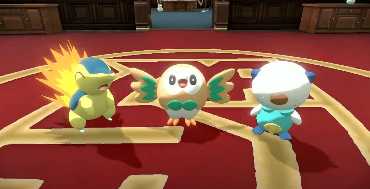 Cyndaquil, Rowlet et Oshawott