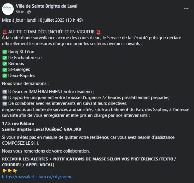 PHOTO TIRÉE DE FACEBOOK