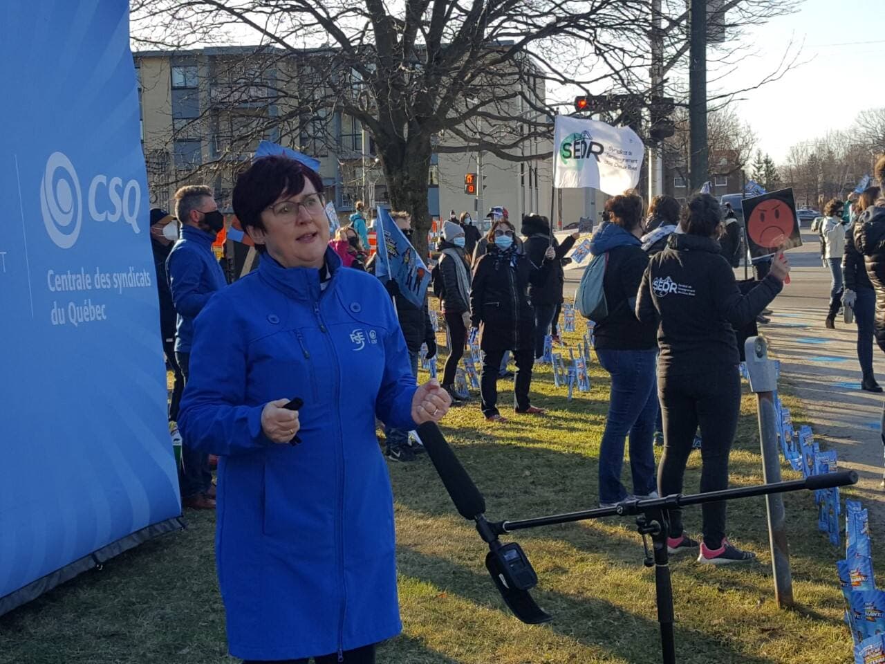 Josée Scalabrini, présidente de la Fédération des syndicats de l'enseignement