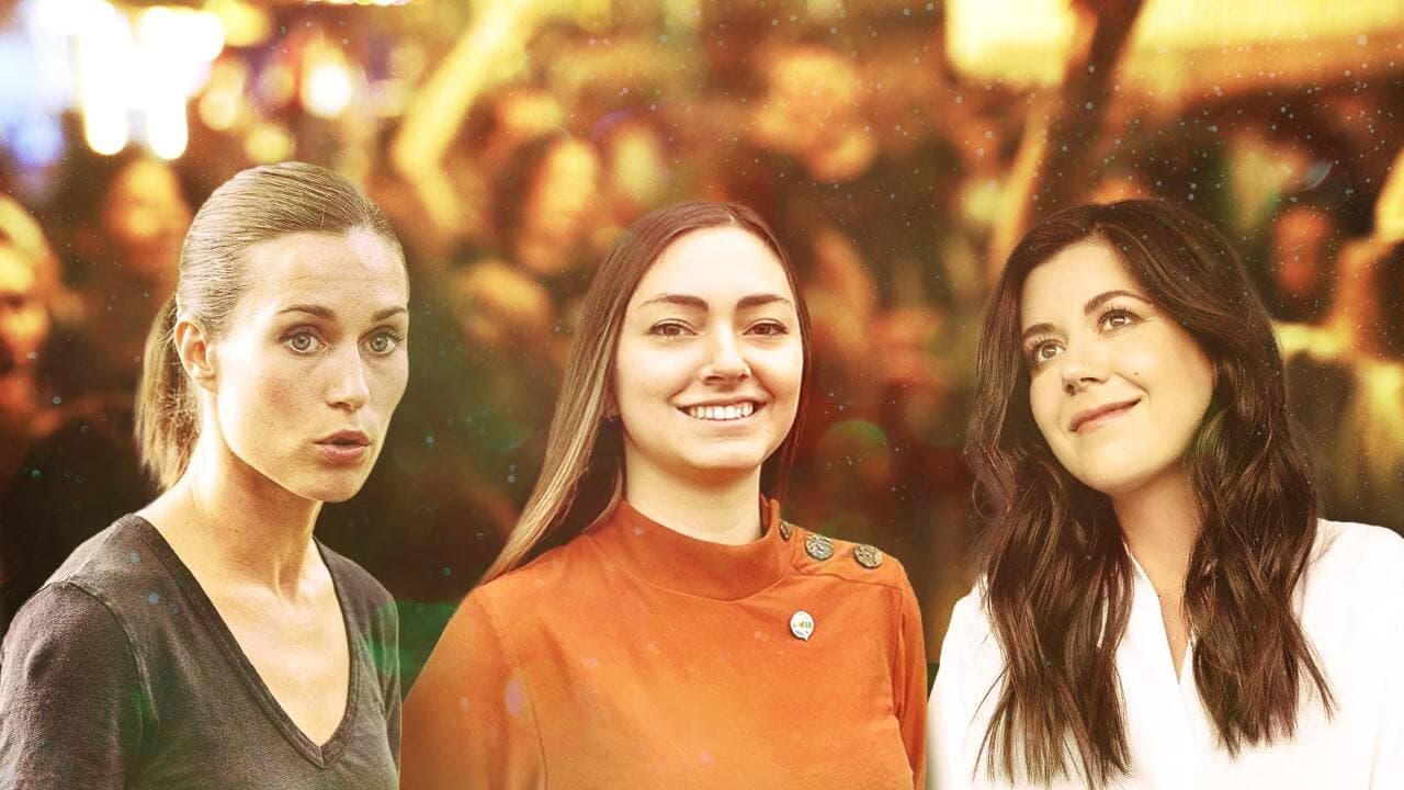 La première ministre de la Finlande, Sanna Marin, la mairesse de Chapais, Isabelle Lessard, et la mairesse de Longueuil, Catherine Fournier