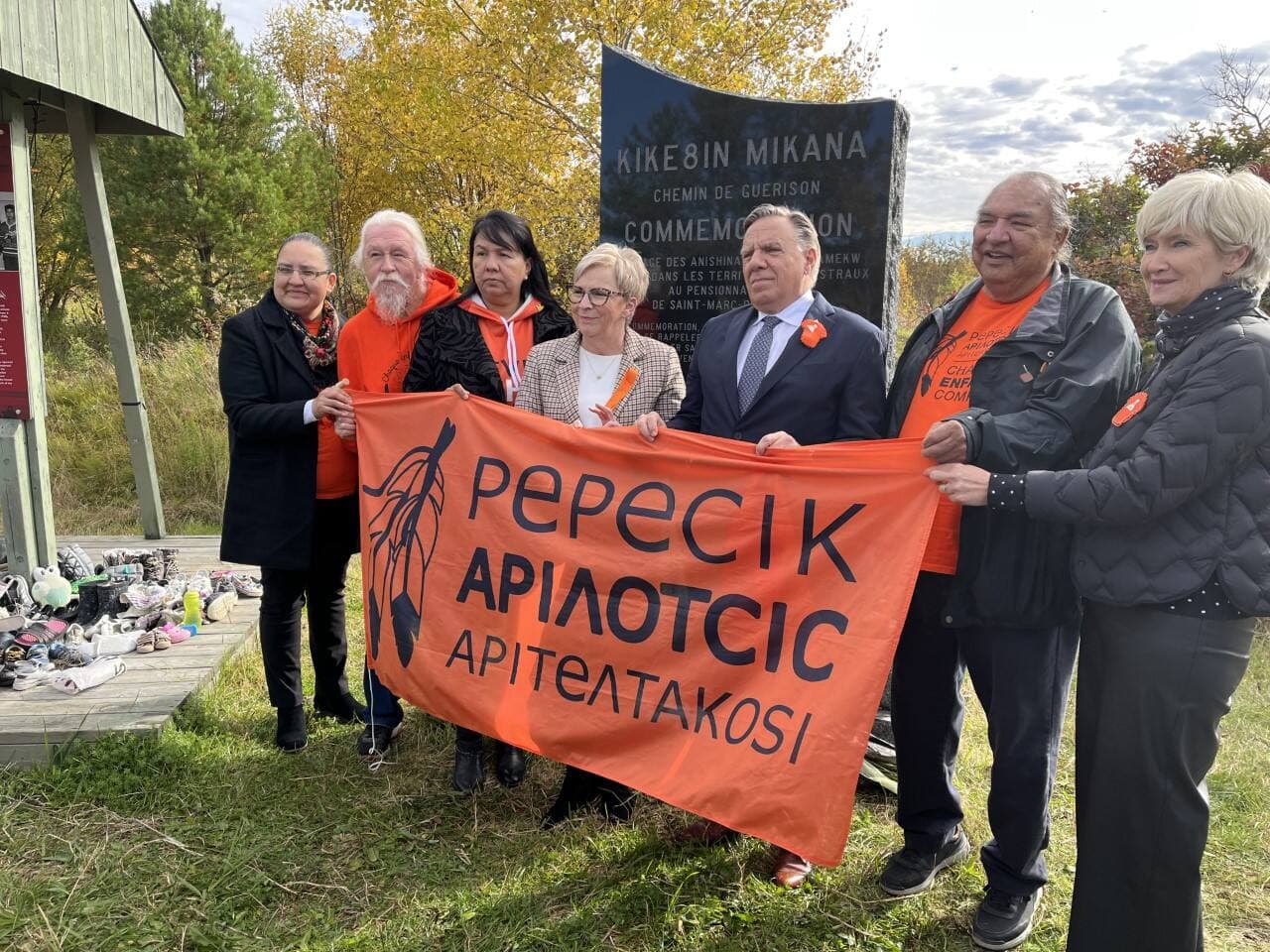 François Legault était de passage à Saint-Marc-de-Figuery, près d'Amos, sur le site d'un ancien pensionnat autochtone à l'occasion de la Journée nationale de la vérité et de la réconciliation.