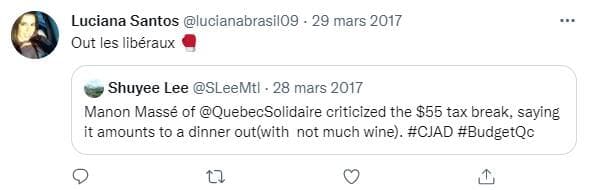 Capture d'écran Twitter