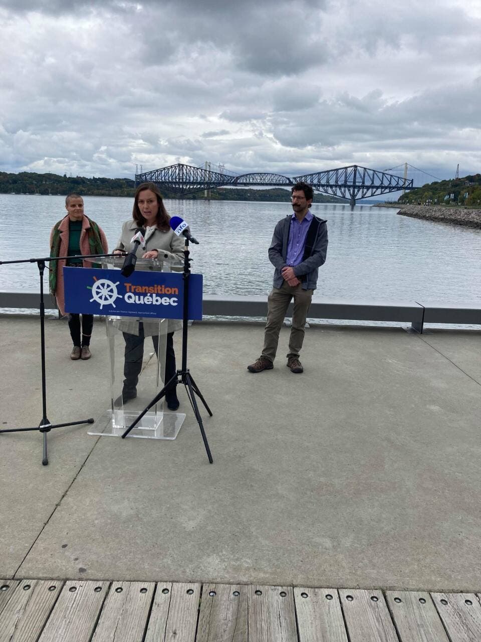 Jackie Smith, cheffe de Transition Québec, a dévoilé mercredi son plan en matière de transport en commun.