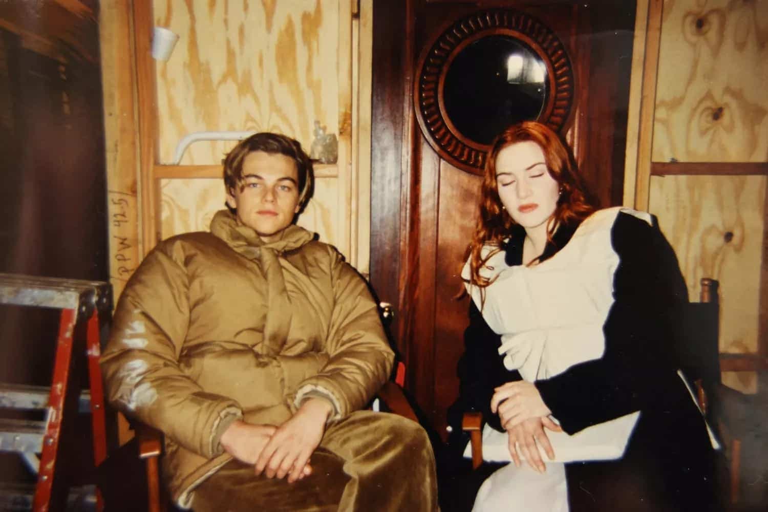 Leonardo DiCaprio et Kate Winslet sur le plateau du film «Titanic».
