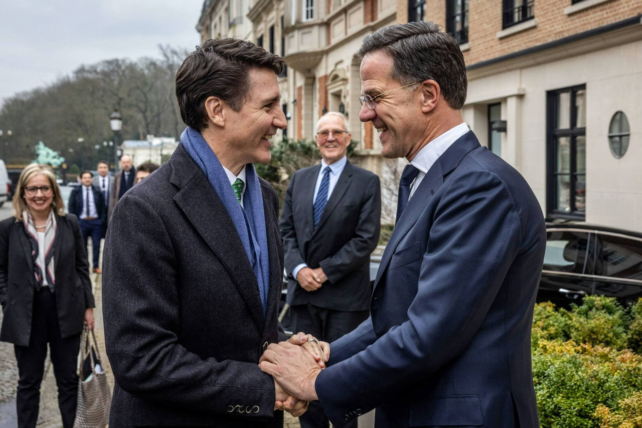 Justin Trudeau a rencontré le secrétaire général de l’OTAN, Mark Rutte, le 12 février 2025.